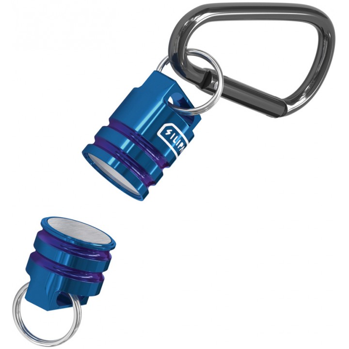 Магнитный стальной карабин для ключей и аксессуаров Silipac EDC Mag Beads (Blue)