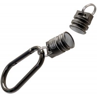 Магнитный стальной карабин для ключей и аксессуаров Silipac EDC Mag Beads (Black Stonewash)