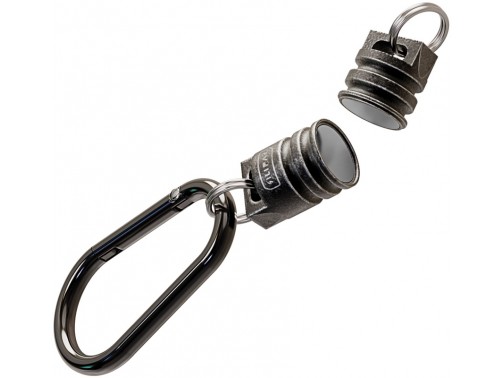 Магнитный стальной карабин для ключей и аксессуаров Silipac EDC Mag Beads (Black Stonewash)