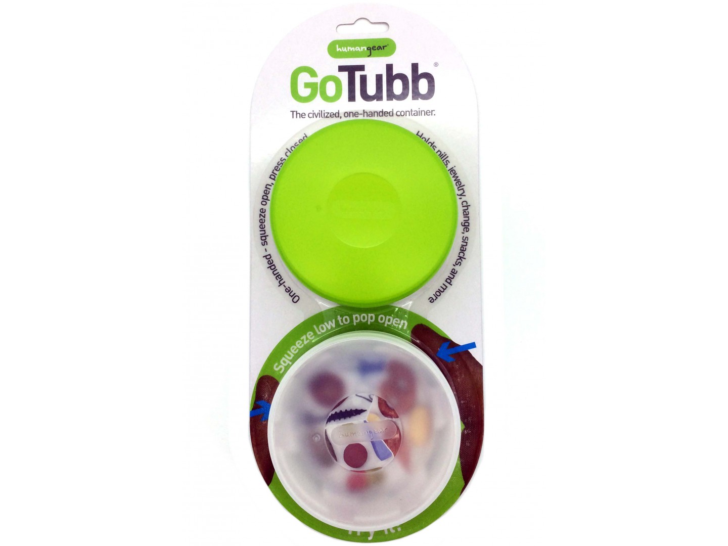 Набор контейнеров humangear GoTubb Large (прозрачный, зеленый)