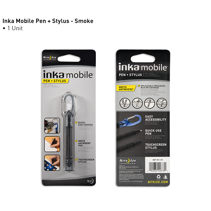Всепогодная ручка со стилусом Inka Mobile Pen (серый)