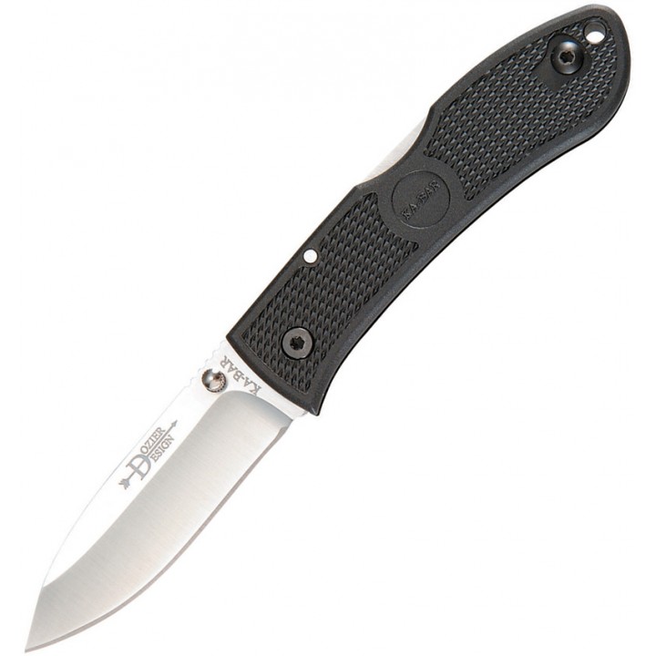 Складной нож KA-BAR Dozier Hunter (неокрашенный клинок, черная рукоять)