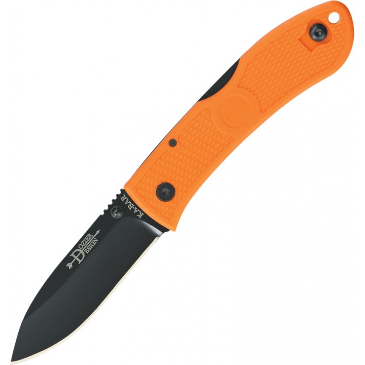 Складной нож Ka-Bar Dozier Hunter (рукоять - FRN оранжевый, клинок - черный)