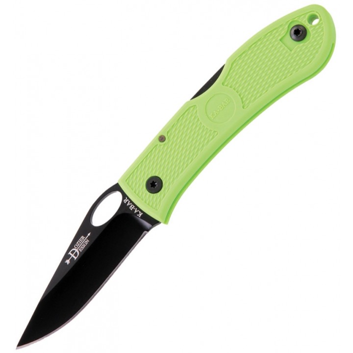 Складной нож Ka-Bar Dozier Zombie Folding Hunter (рукоять - FRN зеленый, клинок - черный)