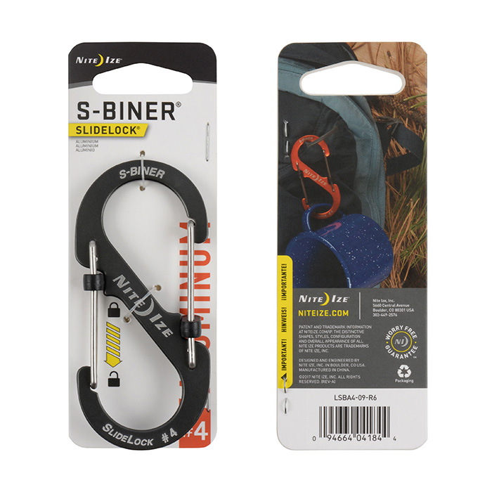 Карабин Nite Ize S-Biner #4 Slidelock алюминий (серый)