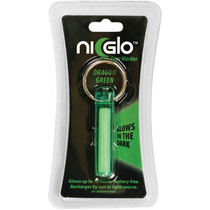 Светонакопительный брелок Ni-Glo (зеленый)