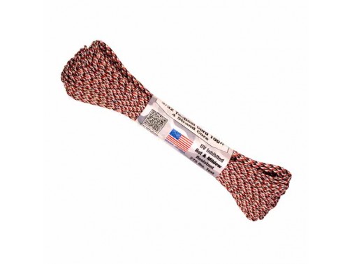 Тактический паракорд Atwood Rope MFG 275, 30 м (красный камуфляж)