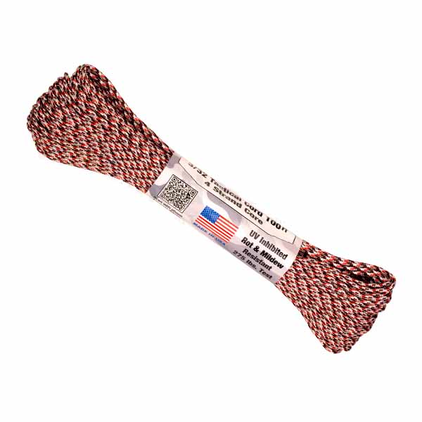 Тактический паракорд Atwood Rope MFG 275, 30 м (красный камуфляж)