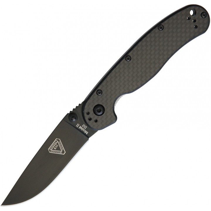 Складной нож Ontario RAT II D2 (Black-Carbon)
