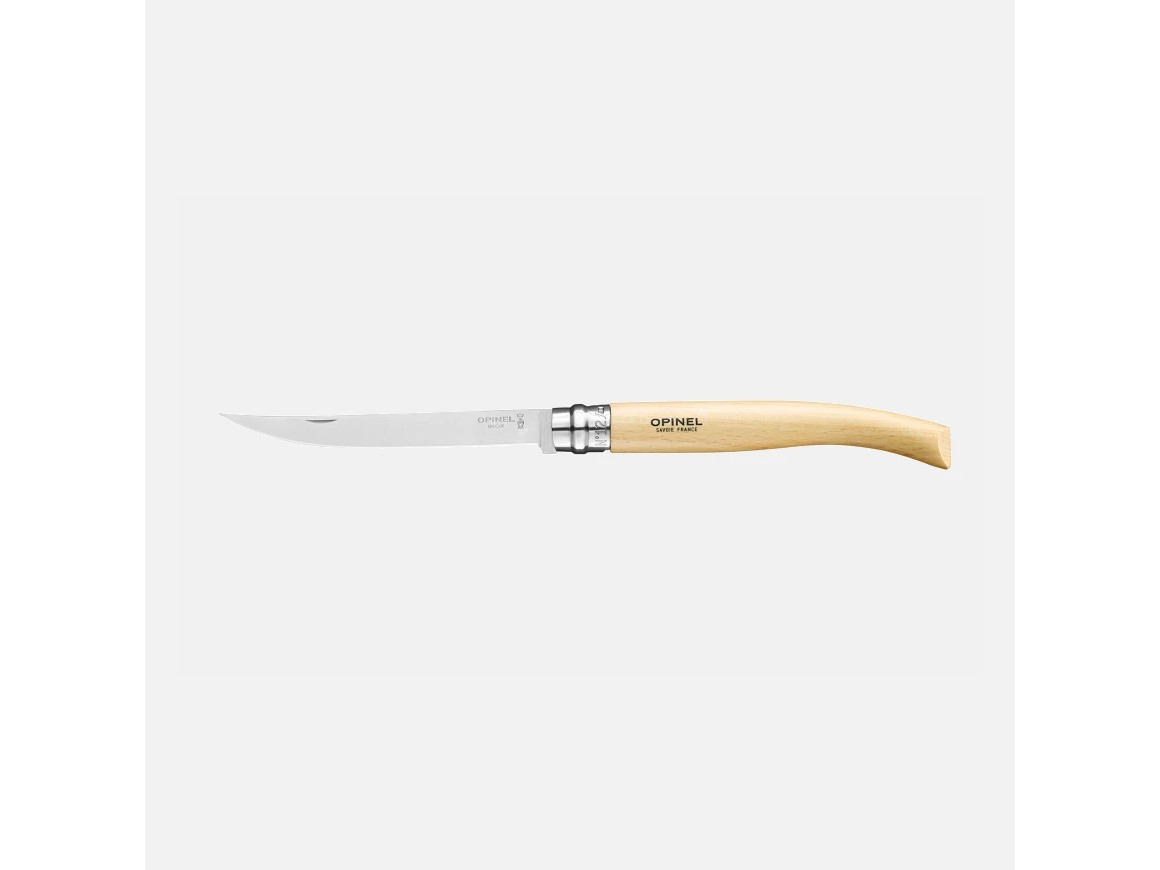 Нож Opinel №12 филейный, нержавеющая сталь, рукоять бук