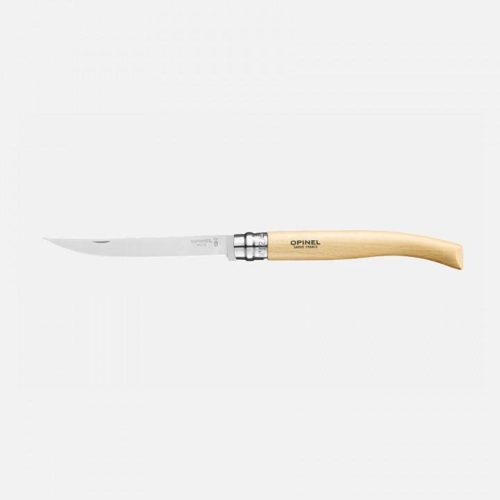Нож Opinel №12 филейный, нержавеющая сталь, рукоять бук