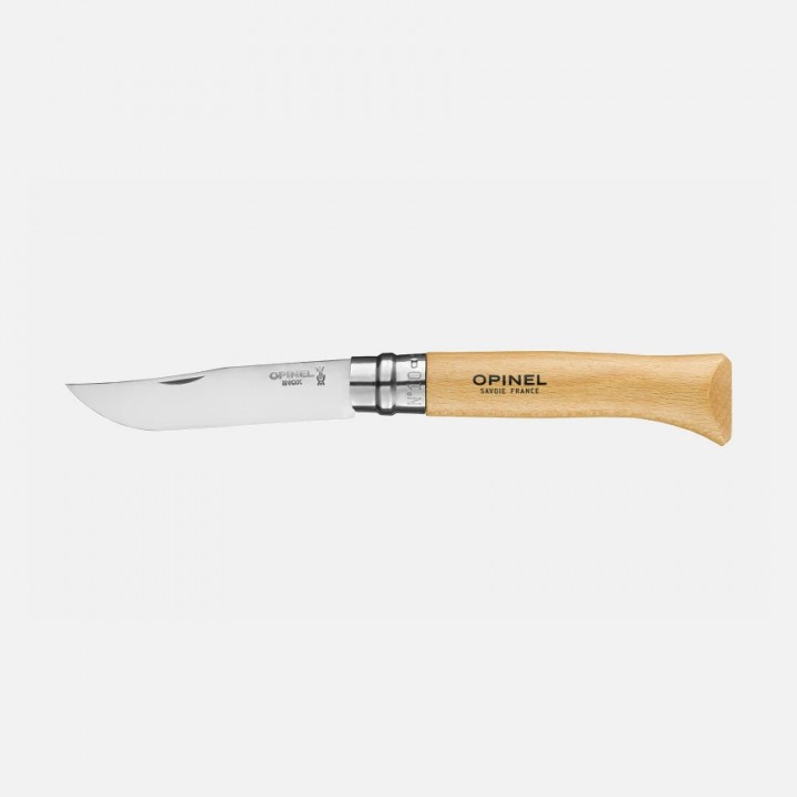 Нож Opinel №10, нержавеющая сталь, рукоять из бука