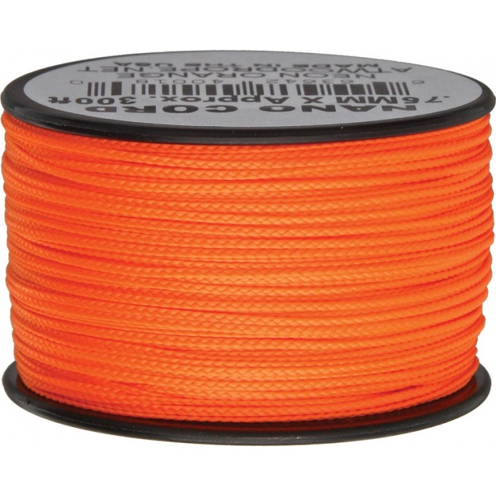 Нанокорд Atwood Rope MFG, 90 м (неон оранжевый)