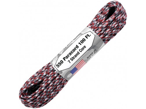 Паракорд Atwood Rope MFG 550, 30 м (красный камуфляж)