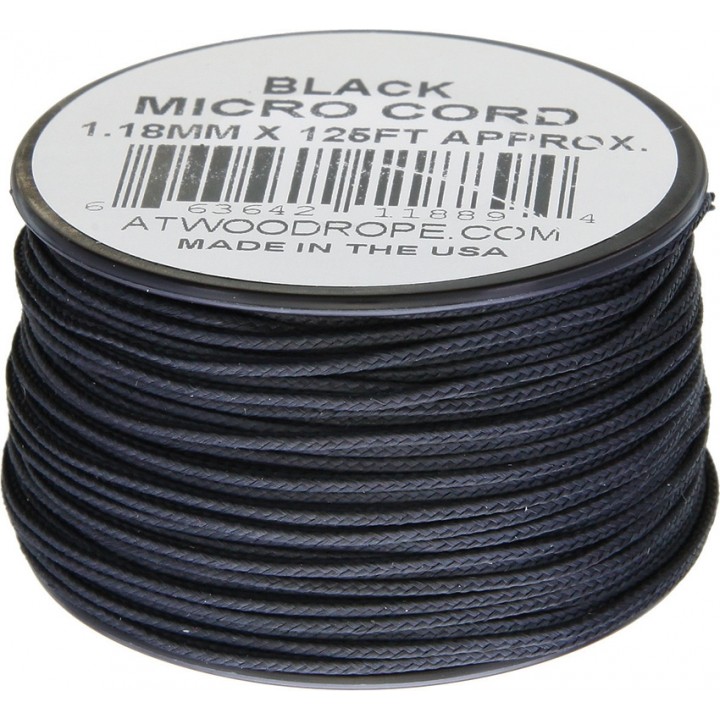 Микрокорд Atwood Rope MFG, 38 м (черный)