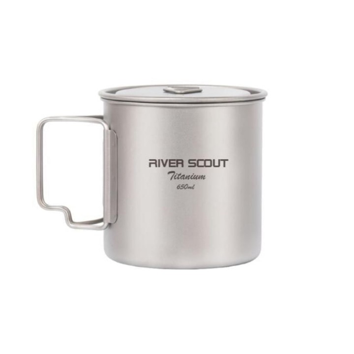 Титановая кружка River Scout с крышкой (650 мл)