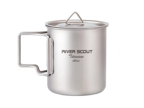 Титановая кружка River Scout с крышкой (420 мл)