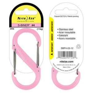 Карабин Nite Ize S-Biner #4 пластик (розовый)