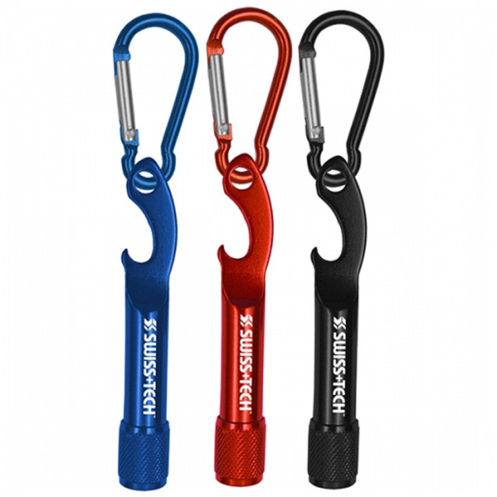 Фонарь Swiss+Tech Carabiner с открывашкой