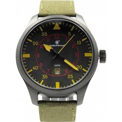 Часы наручные пилотские Smith & Wesson N.A.T.O. черный циферблат, текстильный ремешок