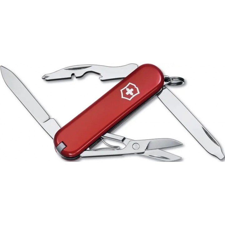 Нож-брелок Victorinox Rambler, 58 мм, 10 функций, красный