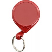 Ретрактор на клипсе с кольцом для ключей MINI-BAK, красный