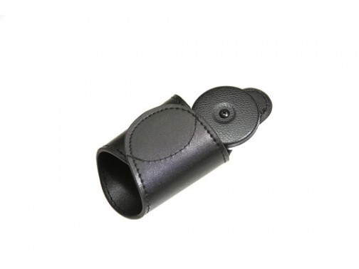 #481BPS-SDK Ретрактор с защитой ключей,кевлар.шнур 90см,петля на ремень до 5,7см.,корпус"чёрный винил", мягкая кожа,уп