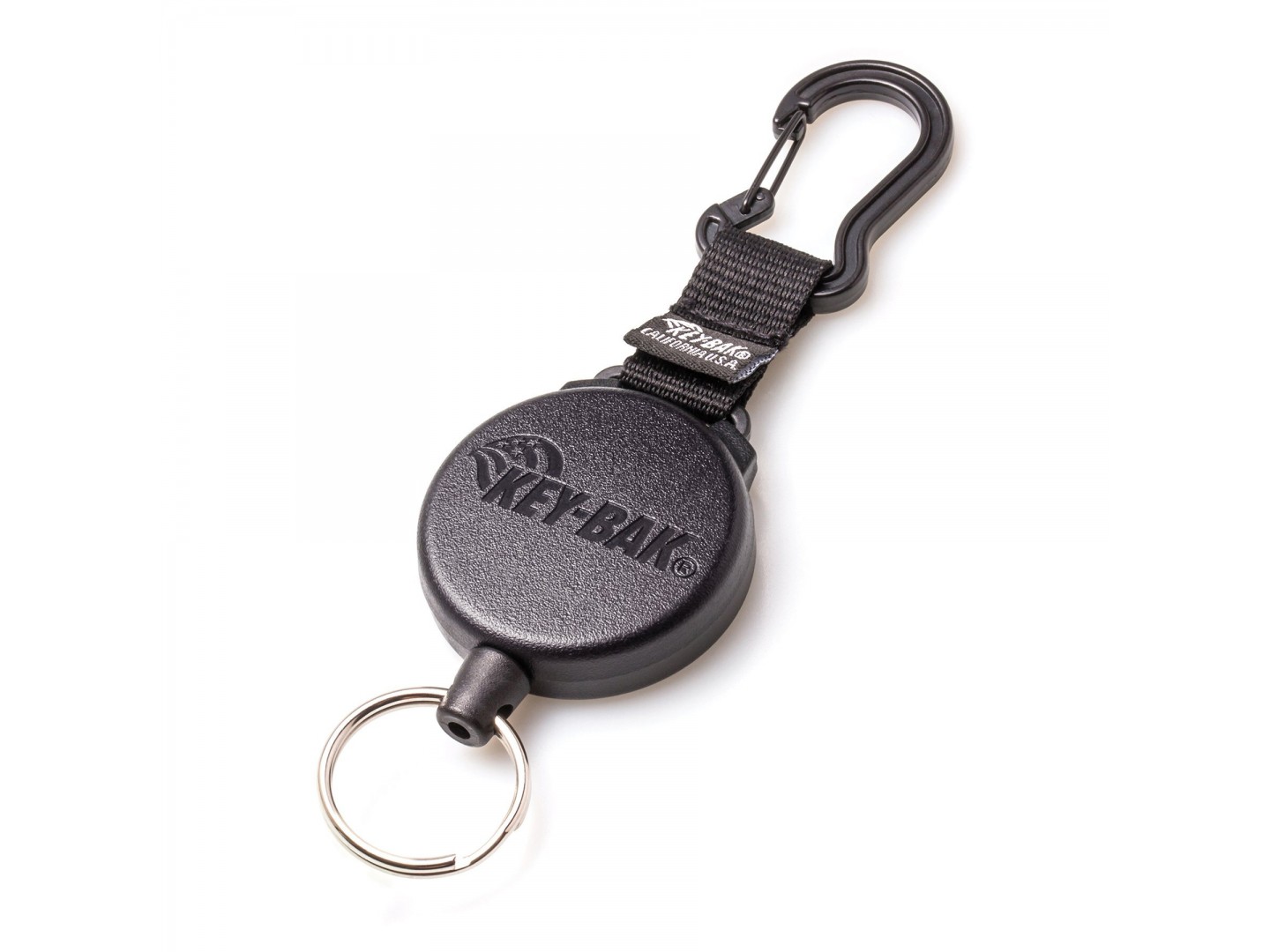 Ретрактор на карабине с кольцом для ключей KEY-BAK SECURIT HD, трос 120 см