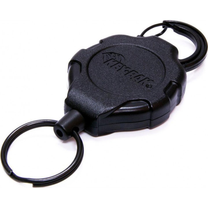 Ретрактор с автофиксацией на карабине c кольцом для ключей KEY-BAK Ratch-It SD, трос 90 см