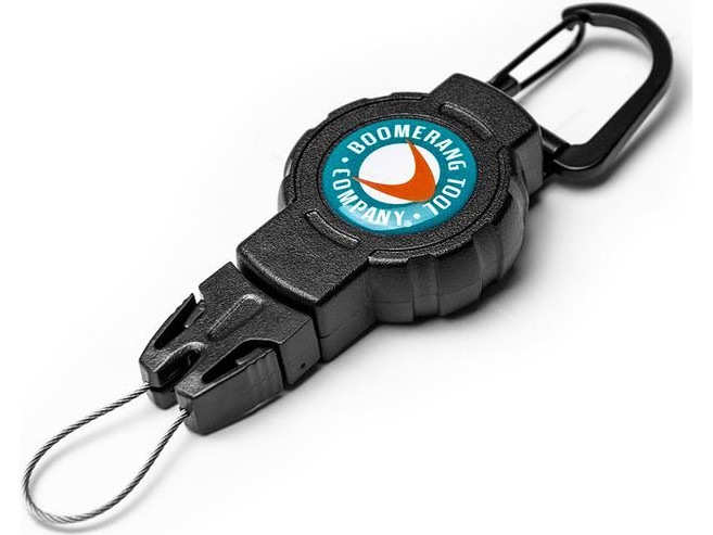 Ретрактор на карабине Boomerang Tool T-Reign Small, черный, трос 60 см