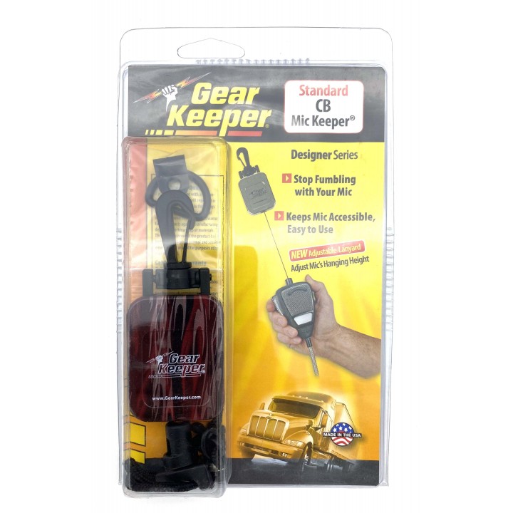 RT2-4215 Mic Keeper ретрактор для микрофона Си-Би рации, пластмассовый крюк, корпус "красное пламя", Q/C, 255гр./710мм.