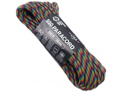 Паракорд Atwood Rope MFG 550 Dark Stripes, 30 м