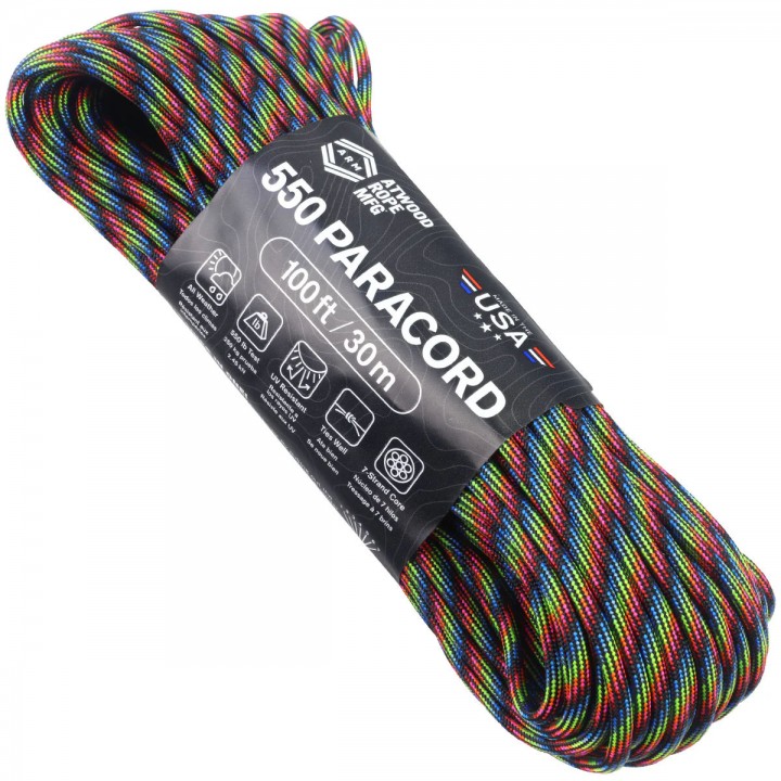 Паракорд Atwood Rope MFG 550 Dark Stripes, 30 м