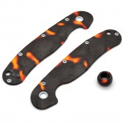 Сменные накладки для ножей Ontario RAT II Chroma Scales (Lava) — дополнительное фото