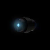 Заглушка с тритием для отверстия втулки для темляков для ножей Spyderco Para Military 2 и Para 3 Flytanium Lanyard Hole Stopper (Titanium Black/Blue) — дополнительное фото