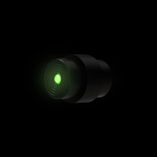 Заглушка с тритием для отверстия втулки для темляков для ножей Spyderco Para Military 2 и Para 3 Flytanium Lanyard Hole Stopper (Titanium Black/Green) — дополнительное фото
