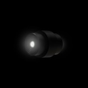 Заглушка с тритием для отверстия втулки для темляков для ножей Spyderco Para Military 2 и Para 3 Flytanium Lanyard Hole Stopper (Titanium Black/White) — дополнительное фото