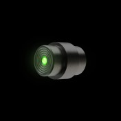 Заглушка с тритием для отверстия втулки для темляков для ножей Spyderco Para Military 2 и Para 3 Flytanium Lanyard Hole Stopper (Titanium Stonewash/Green) — дополнительное фото