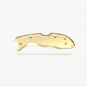 Сменные накладки для ножей Spyderco Delica Flytanium Classic (Brass Stonewash) — дополнительное фото