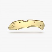 Сменные накладки для ножей Spyderco Delica Flytanium Classic (Brass Stonewash) — дополнительное фото