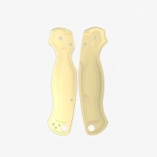 Сменные накладки для ножей Spyderco Para Military 2 Flytanium Lotus (Brass Stonewash) — дополнительное фото