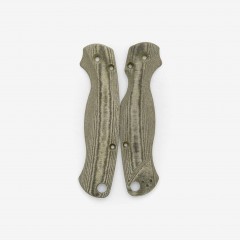 Сменные накладки для ножей Spyderco Para Military 2 Flytanium Lotus (Micarta Green Linen)