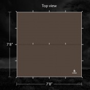 Туристический тент Pathfinder Nylon Tarp (Brown) — дополнительное фото