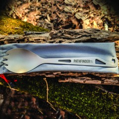 Туристическая титановая ложка-вилка спорк Pathfinder Titanium Spork