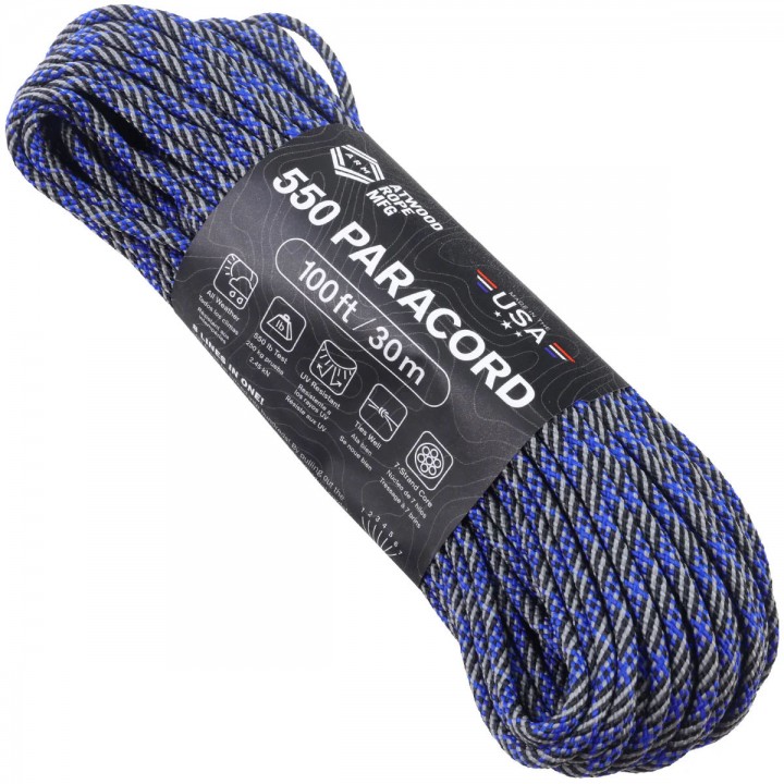 Паракорд Atwood Rope MFG 550 Thin Blue Line