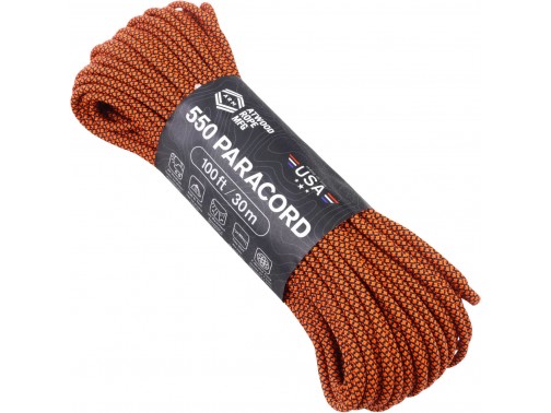 Паракорд Atwood Rope MFG 550 Diamond Black w/Neon Orange