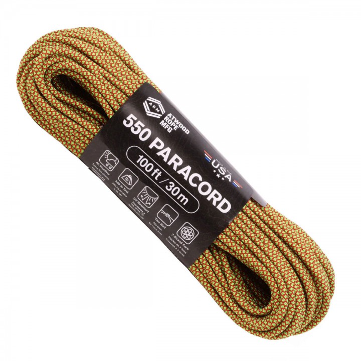 Паракорд Atwood Rope MFG 550 Diamond Red w/Sour Apple
