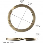 Набор металлических колец для ключей Silipac Metal Split Key Rings (Copper) — дополнительное фото