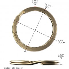 Набор металлических колец для ключей Silipac Metal Split Key Rings (Copper)