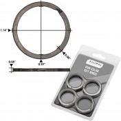 Набор металлических колец для ключей Silipac Metal Split Key Rings (Gunmetal) — дополнительное фото